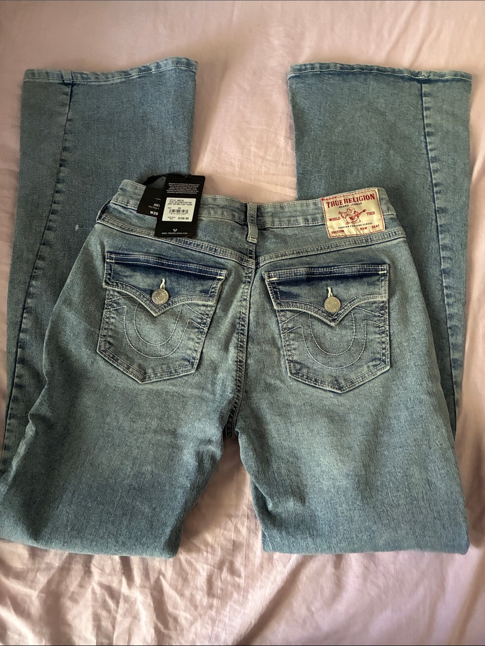 Classic Light Blue Flare Jeans for Women